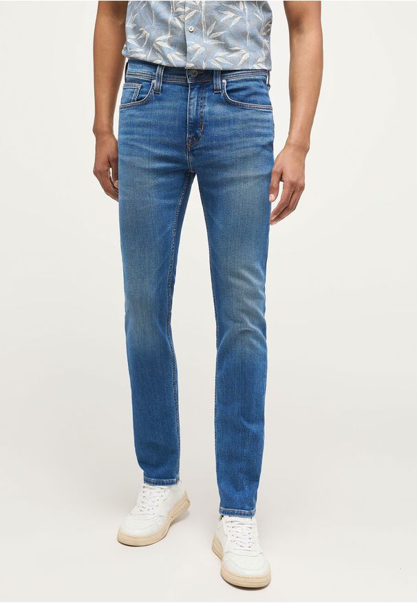 Mustang - MUSTANG ORLANDO SLIM MĘSKIE SPODNIE JEANSOWE DENIM BLUE 1013676 5000 682