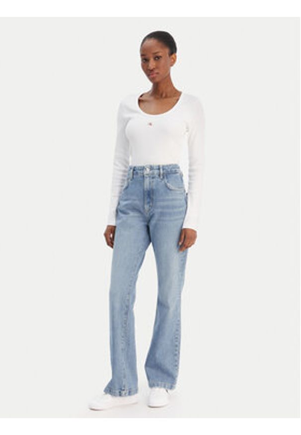 BOSS Jeansy Lyris 50552438 Niebieski Straight Leg. Kolor: niebieski