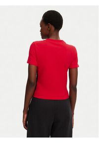 Adidas - adidas T-Shirt Essentials 3-Stripes JE1242 Czerwony Slim Fit. Kolor: czerwony. Materiał: bawełna #4