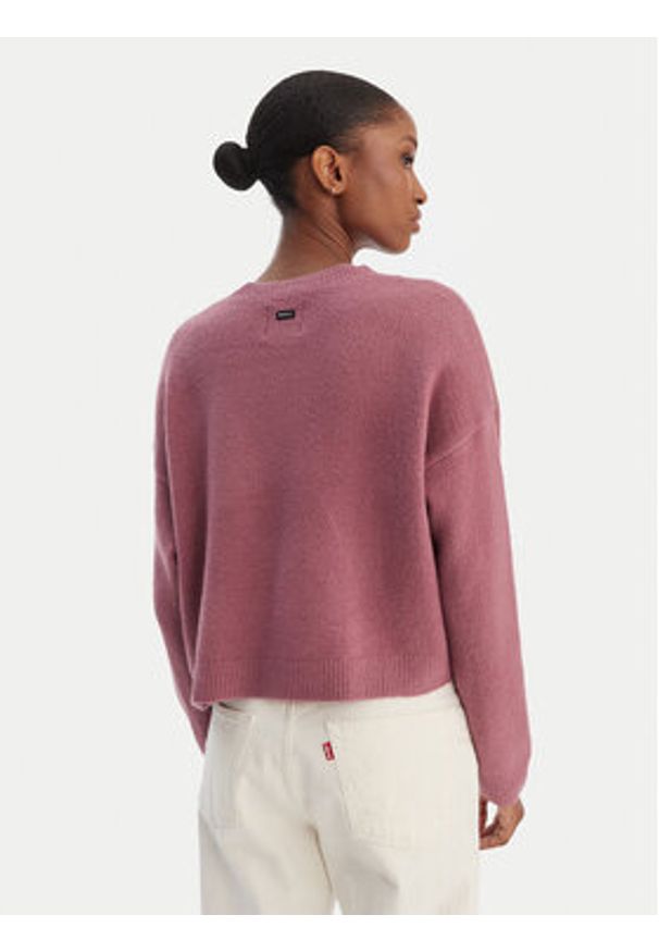 RVCA Kardigan EVJSW03002 Fioletowy Relaxed Fit. Kolor: fioletowy. Materiał: syntetyk