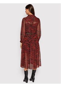 MICHAEL Michael Kors Sukienka koszulowa Metallic Fil Coupé Animal Print MU281425X1 Czerwony Regular Fit. Kolor: czerwony. Materiał: wiskoza. Wzór: nadruk. Typ sukienki: koszulowe