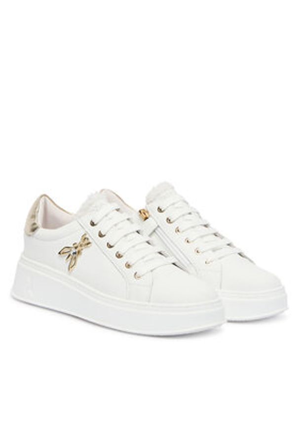 Patrizia Pepe Sneakersy PPJ903.27 Biały. Kolor: biały. Materiał: skóra