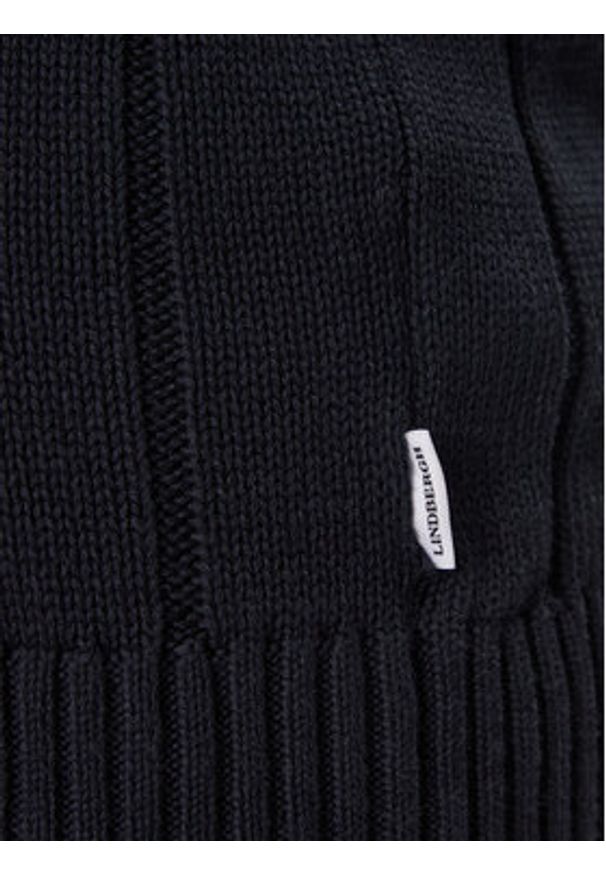 Lindbergh Sweter 30-805015 Granatowy Relaxed Fit. Kolor: niebieski. Materiał: bawełna