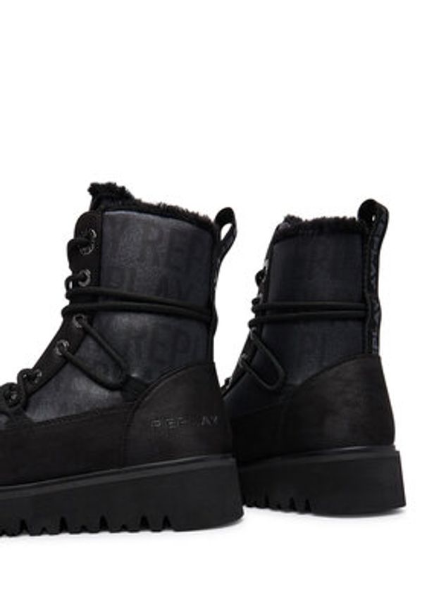 Replay - REPLAY Śniegowce GWF2H.000.C0017S Czarny. Kolor: czarny. Materiał: skóra