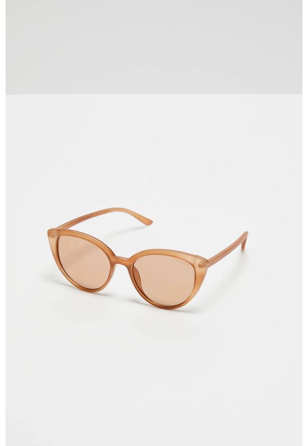 MOODO - Okulary przeciwsłoneczne kocie brązowe. Kolor: brązowy