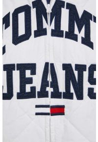 Tommy Jeans kurtka damska kolor biały przejściowa. Okazja: na co dzień. Kolor: biały. Styl: casual