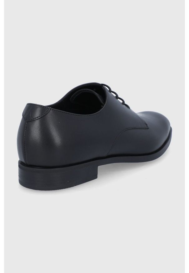 Emporio Armani - Półbuty skórzane. Zapięcie: sznurówki. Kolor: czarny. Materiał: skóra