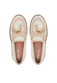 Pollini Loafersy SA10144G1MTO112A Écru. Materiał: materiał