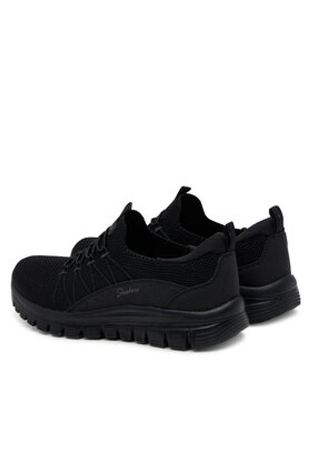 skechers - Skechers Sneakersy Graceful - Picture Perfect 100702/BBK Czarny. Kolor: czarny. Materiał: materiał