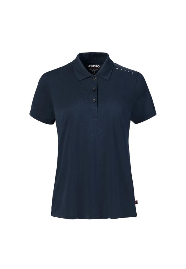 Damska koszulka polo Musto Evolution Sunblock. Typ kołnierza: polo. Kolor: niebieski