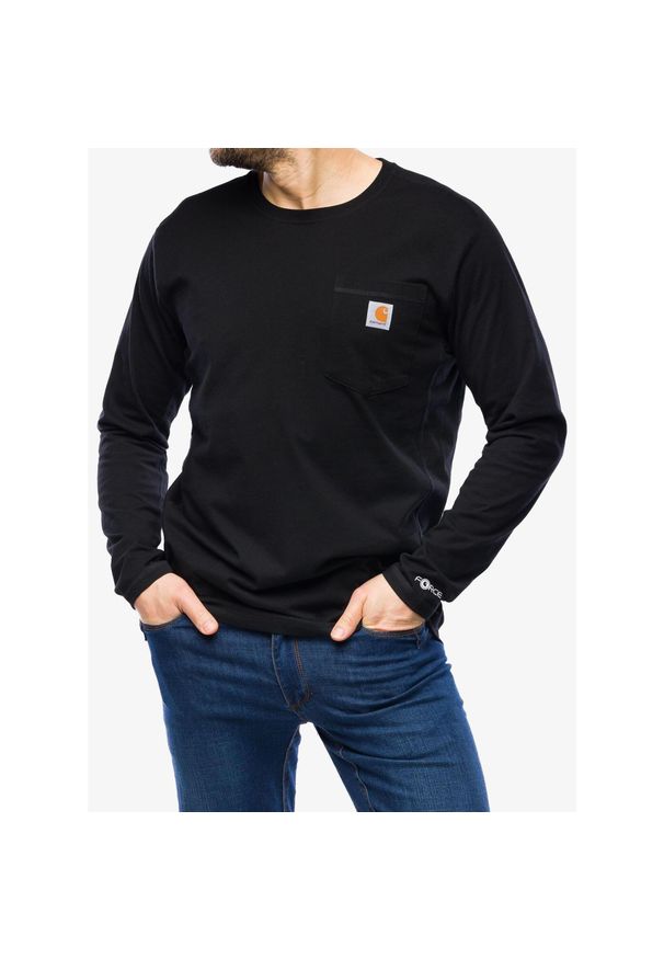 Koszulka z długim rękawem męska Carhartt Force Flex Pocket T-Shirt L/S. Kolor: czarny. Długość rękawa: długi rękaw. Długość: długie