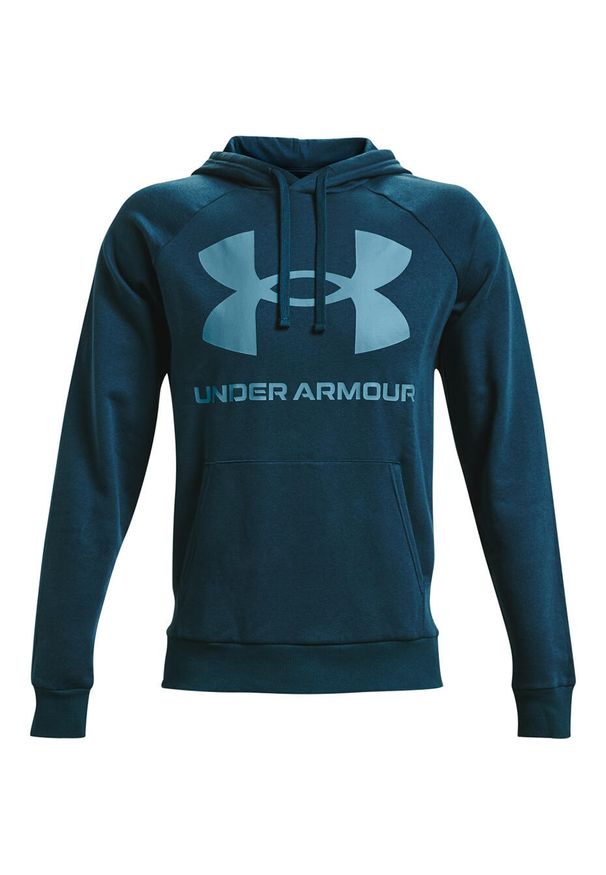 Bluza fitness męska Under Armour Rival Fleece Big Logo HD. Typ kołnierza: kaptur. Kolor: zielony, wielokolorowy, niebieski. Sport: fitness