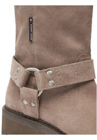 Tommy Jeans Botki Tjw Urban Biker Boot Suede EN0EN02729 Szary. Kolor: szary. Materiał: skóra, zamsz #3