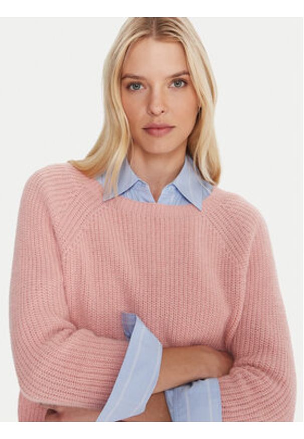 Weekend Max Mara Sweter Xeno 2525366102 Różowy Relaxed Fit. Kolor: różowy. Materiał: syntetyk
