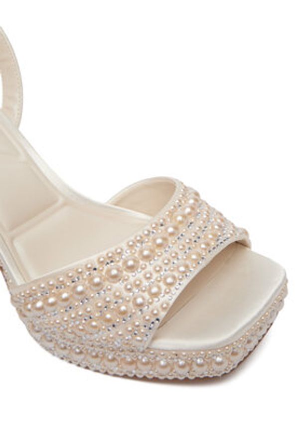 Aldo Sandały Chicgleam 14296202 Biały. Kolor: biały. Materiał: materiał