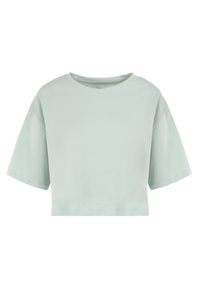 Born2be - Miętowy T-shirt Rheniala. Okazja: na co dzień. Kolor: miętowy. Materiał: materiał, bawełna. Długość rękawa: krótki rękaw. Długość: krótkie. Wzór: gładki. Sezon: lato. Styl: casual #6