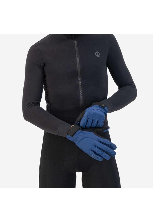 ROGELLI - Rękawiczki zimowe rowerowe męskie Rogelli Core. Kolor: niebieski, wielokolorowy, czarny. Sezon: zima. Sport: kolarstwo