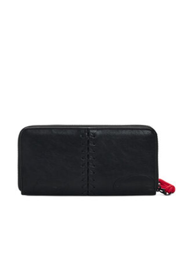 Desigual Portfel 26SAYP17 Czarny. Kolor: czarny. Materiał: skóra