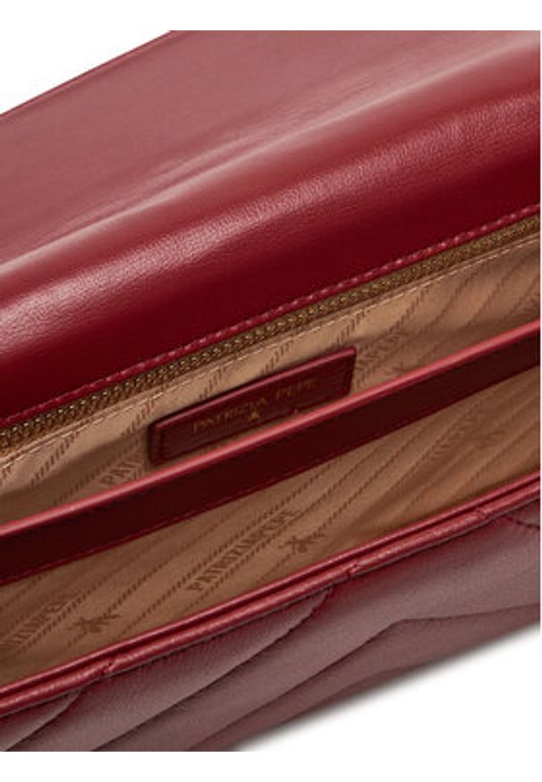 Patrizia Pepe Torebka CB9798/L004-R845 Bordowy. Kolor: czerwony. Materiał: skórzane