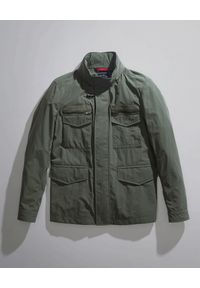 FAY - Zielona kurtka z kieszeniami. Kolor: szary. Materiał: tkanina. Styl: klasyczny #6