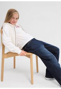 bonprix - Dżinsy ocieplane, wide leg, z dżersejową podszewką, mid waist. Kolor: niebieski #2