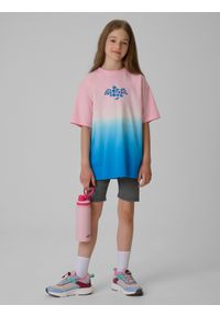 4f - 4F T-shirt loose z nadrukiem dziewczęcy - multikolor 146/152 (10-12 lat). Okazja: na co dzień, na plażę. Kolor: wielokolorowy. Materiał: materiał, dresówka, bawełna. Wzór: nadruk. Sezon: lato. Styl: wakacyjny, casual, retro, sportowy #2