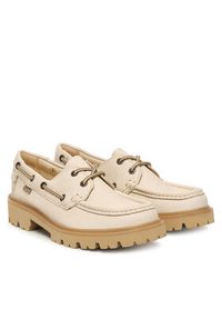 Clarks Sneakersy Cleyhill Boat. 26187841 Écru. Kolor: kremowy. Materiał: skóra #5