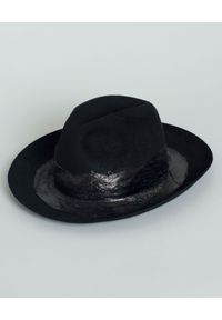 RUSLAN BAGINSKIY - Czarny kapelusz. Kolor: czarny. Materiał: materiał. Wzór: aplikacja. Styl: elegancki #3