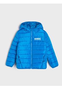 Sinsay - Pikowana kurtka z kapturem 3D Sonic the Hedgehog - niebieski. Typ kołnierza: kaptur. Kolor: niebieski #1