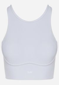 Born2be - Jasnoniebieski Biustonosz Sportowy Usztywniany Gładki Tosae. Okazja: na co dzień. Kolor: niebieski. Materiał: materiał. Wzór: gładki. Styl: sportowy #5