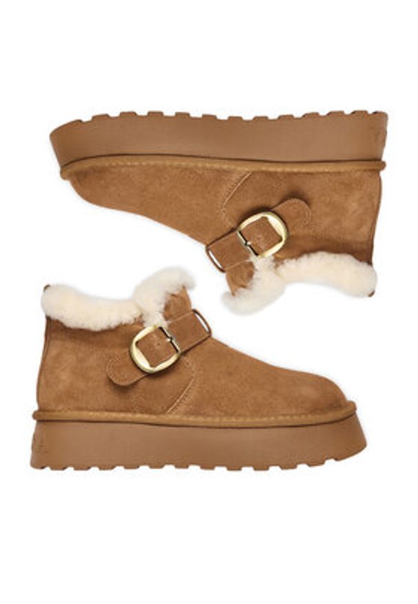 Badura Śniegowce EO-CALI-TS6287-01 Brązowy. Kolor: brązowy. Materiał: zamsz, skóra