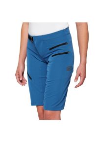 Szorty damskie 100% airmatic. Kolor: niebieski. Materiał: poliester. Sport: kolarstwo