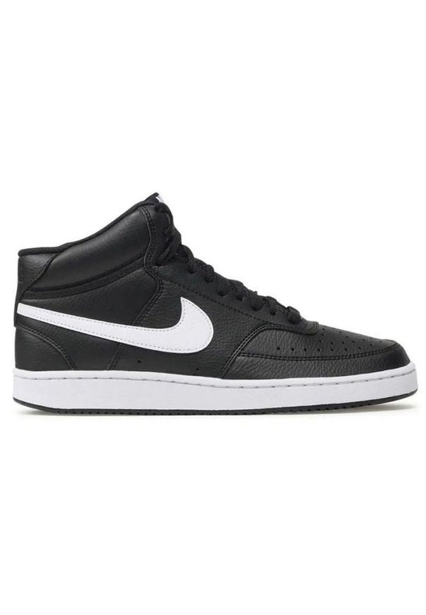Buty Nike Court Vision Mid Nn M DN3577-001 czarne. Kolor: czarny. Materiał: materiał, syntetyk, skóra. Szerokość cholewki: normalna. Model: Nike Court