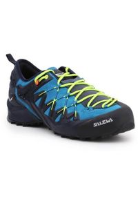 Buty trekkingowe męskie Salewa MS Wildfire Edge. Zapięcie: sznurówki. Kolor: wielokolorowy, czarny. Materiał: guma, tkanina, zamsz, materiał, syntetyk. Szerokość cholewki: normalna