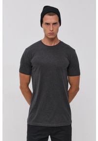 !SOLID - Solid T-shirt bawełniany kolor szary gładki. Okazja: na co dzień. Kolor: szary. Materiał: bawełna. Wzór: gładki. Styl: casual #1