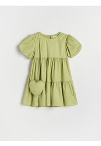Reserved - Sukienka z ozdobną torebką - zielony. Kolor: zielony. Materiał: tkanina #1