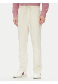 Lee Spodnie materiałowe Utility 112364005 Beżowy Straight Fit. Kolor: beżowy. Materiał: lyocell