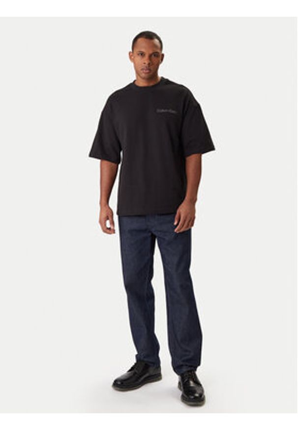Calvin Klein T-Shirt S/S Crew Neck LV00NM2929 Czarny Relaxed Fit. Kolor: czarny. Materiał: bawełna