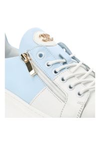 DAMISS - Niebieskie Sneakersy Damiss Wygodne Buty Damskie Na Platformie. Okazja: na co dzień, na spacer, na uczelnię. Kolor: niebieski. Materiał: materiał. Obcas: na platformie. Sport: turystyka piesza #8