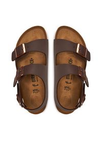 Birkenstock Sandały Milano 034703 Brązowy. Kolor: brązowy. Materiał: skóra