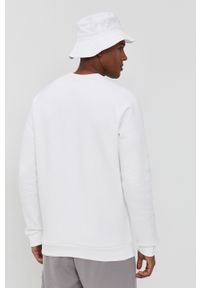 adidas Originals Bluza męska kolor biały z nadrukiem. Okazja: na co dzień. Kolor: biały. Materiał: poliester, dzianina. Długość rękawa: raglanowy rękaw. Wzór: nadruk. Styl: casual