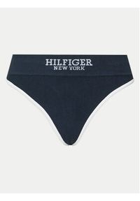 TOMMY HILFIGER - Tommy Hilfiger Stringi UW0UW05219 Granatowy. Kolor: niebieski. Materiał: bawełna #4