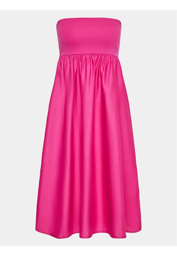 Gina Tricot Sukienka codzienna 19565 Różowy Regular Fit. Okazja: na co dzień. Kolor: różowy. Materiał: bawełna. Typ sukienki: proste. Styl: casual