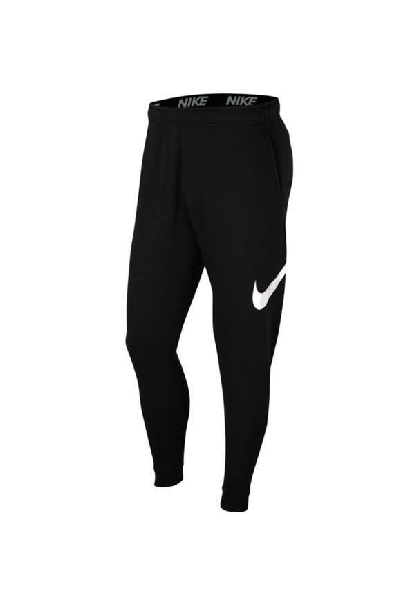 Spodnie treningowe damskie Nike Taper. Kolor: czarny, wielokolorowy, biały. Sport: fitness