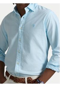 Polo Ralph Lauren Koszula 710968913005 Błękitny Custom Fit. Typ kołnierza: polo. Kolor: niebieski. Materiał: bawełna #3