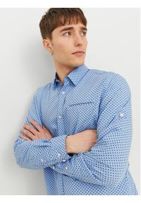 Jack & Jones - Jack&Jones Koszula 12235969 Niebieski Slim Fit. Kolor: niebieski. Materiał: bawełna