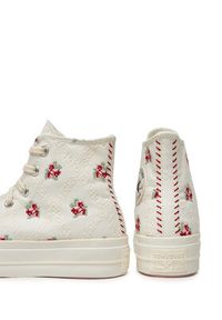 Converse Trampki Chuck Taylor All Star Lift Platform Rose Cross Stitch A13659C Biały. Kolor: biały. Materiał: materiał. Obcas: na platformie