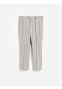 Reserved - Spodnie garniturowe slim fit - brązowy. Kolor: brązowy. Materiał: tkanina, wiskoza #1