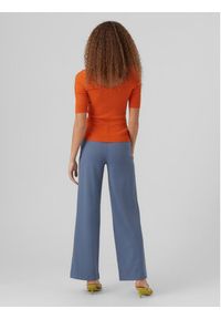 Vero Moda Sweter Estela 10277850 Pomarańczowy Slim Fit. Kolor: pomarańczowy. Materiał: syntetyk