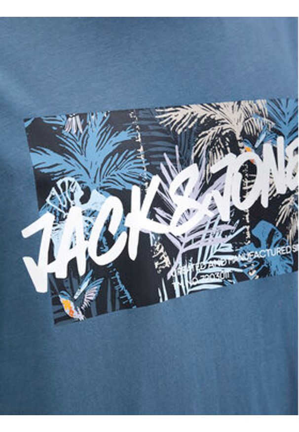 Jack & Jones - Jack&Jones T-Shirt Hawaii 12269324 Niebieski Standard Fit. Kolor: niebieski. Materiał: bawełna
